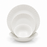 Danny Home 24 Pcs Premium Dinner Set – Classic Pearl White